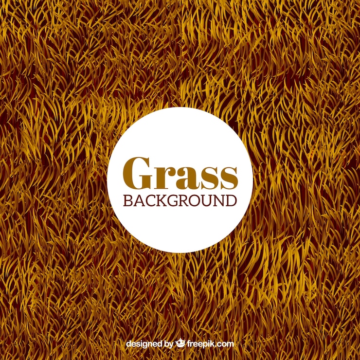 Vector Gratis realistic grass background in brown tones