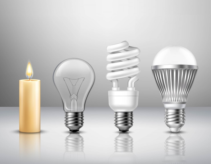 Vector Gratis realistic light evolution concept from candle 