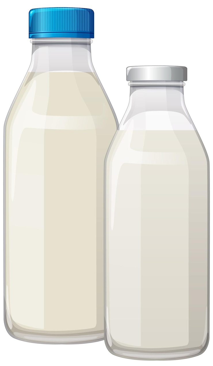 Vector Gratis realistic milk bottles vector illustration