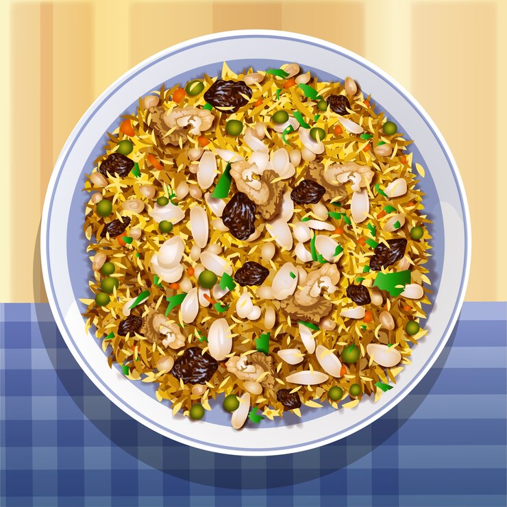 Vector Gratis realistic pilaf illustration