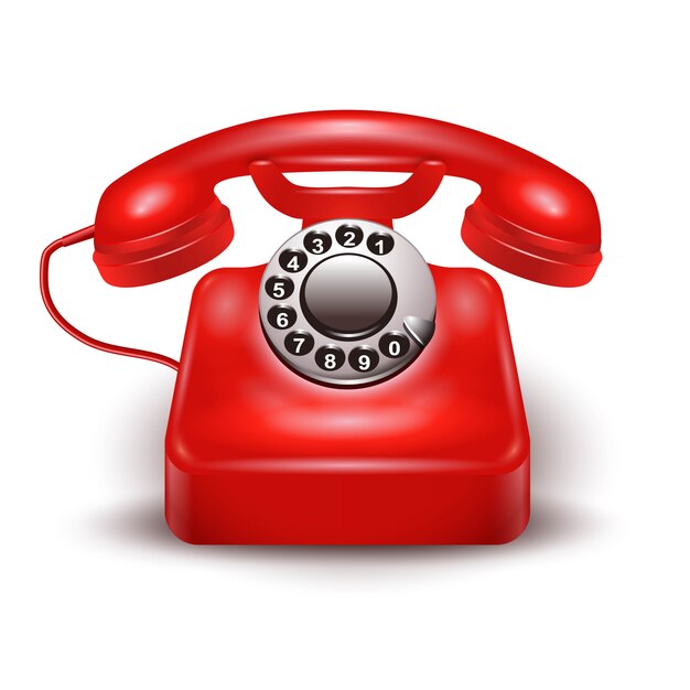 Realistic Red Telephone