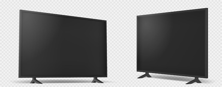 Vector Gratis realistic set of flat tv screen png on transparent