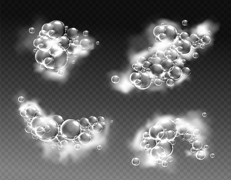 Vector Gratis realistic soap foam collection