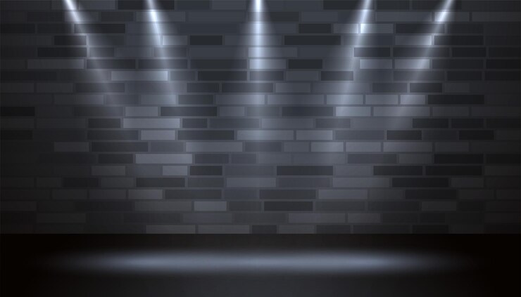 Vector Gratis realistic studio light effect on wall background