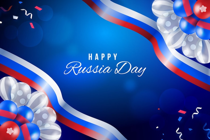 Vector Gratis realistic style russia day background