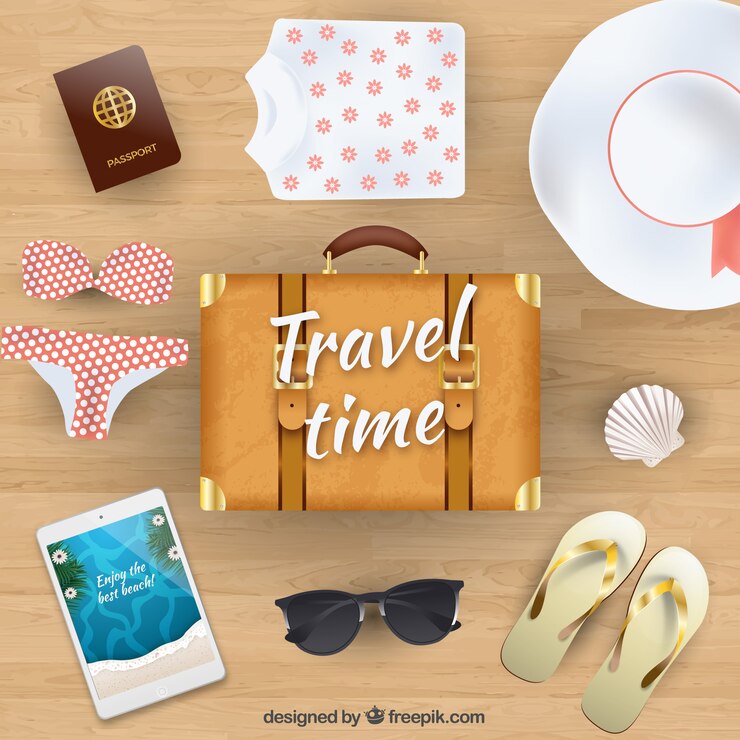 Vector Gratis realistic summer travel background