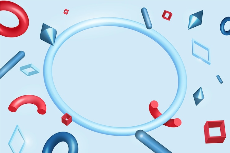 Vector Gratis realistic three-dimensional floating shapes background