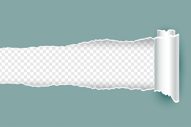 Vector Gratis realistic torn ripped paper with rolled edges