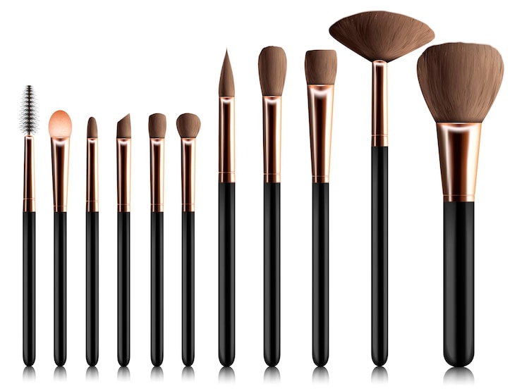 Vector Gratis realistic vector brush cosmetic accessories set