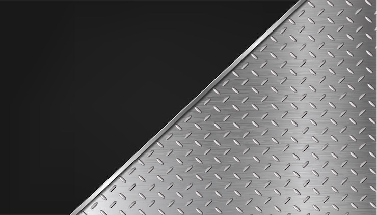 Vector Gratis realistic vector illustration metal floor banner with black still thread