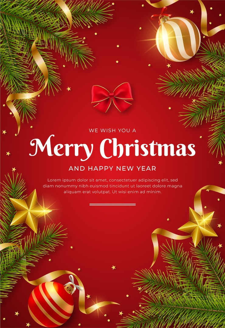 Vector Gratis realistic vertical wallpaper for christmas season celebration