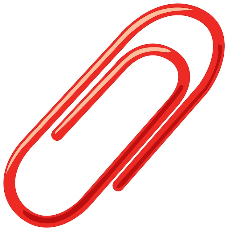 Vector Gratis red paperclip vector illustration