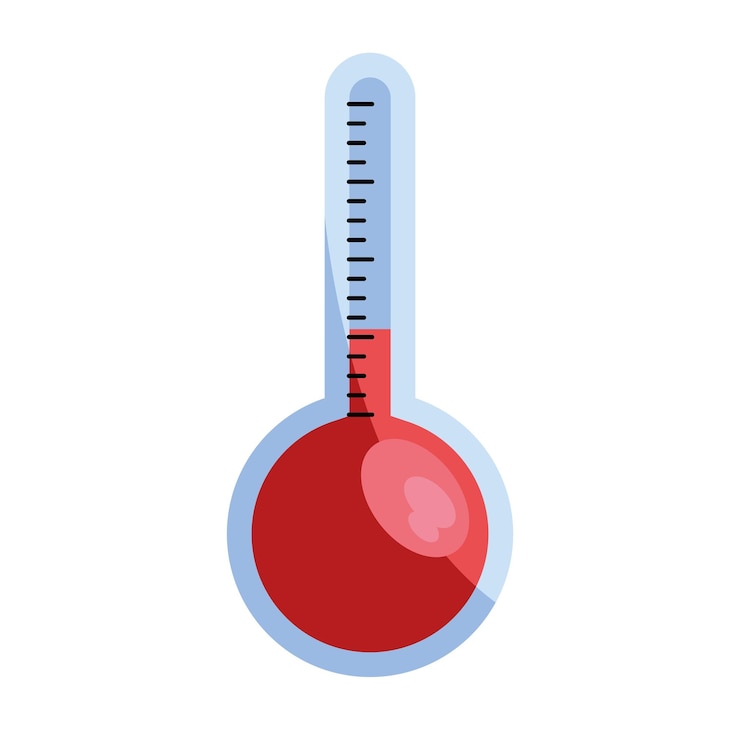 Vector Gratis red thermostat illustration