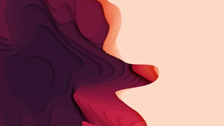 Vector Gratis red to pink paper layers. 3d abstract gradient papercut. colorful origami shape concept