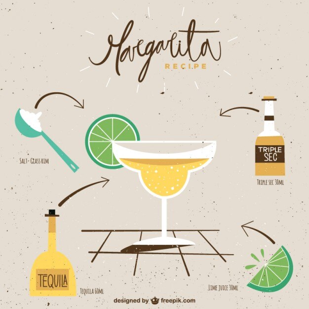 Vector Gratis resep margarita