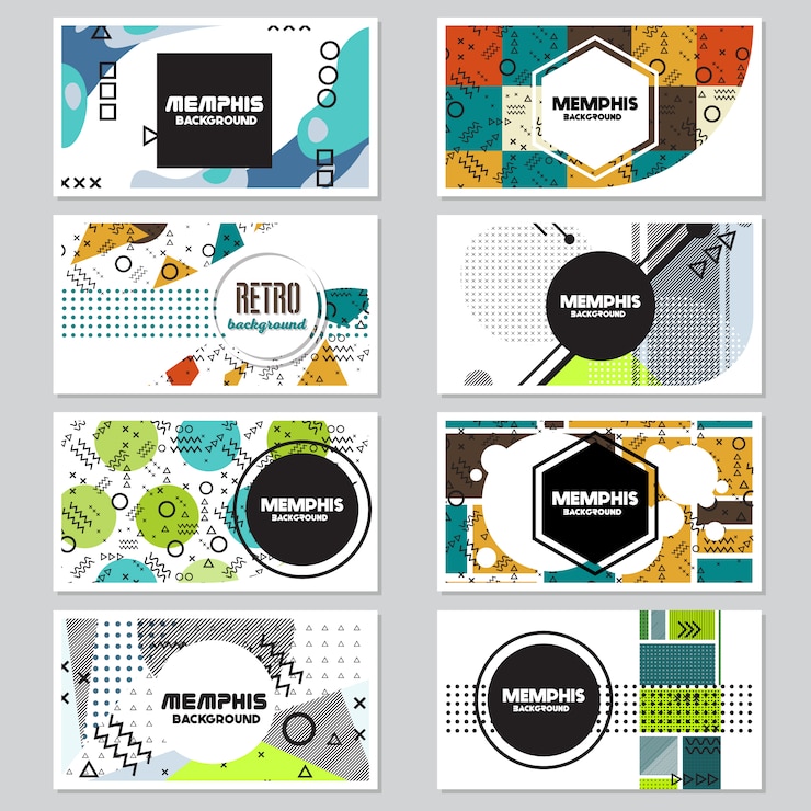 Vector Gratis retro banner collection