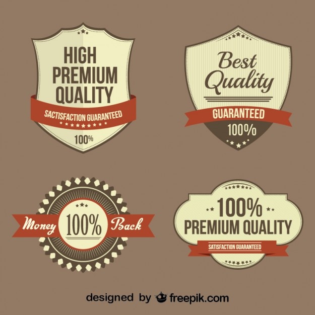 Vector Gratis retro business badges collection