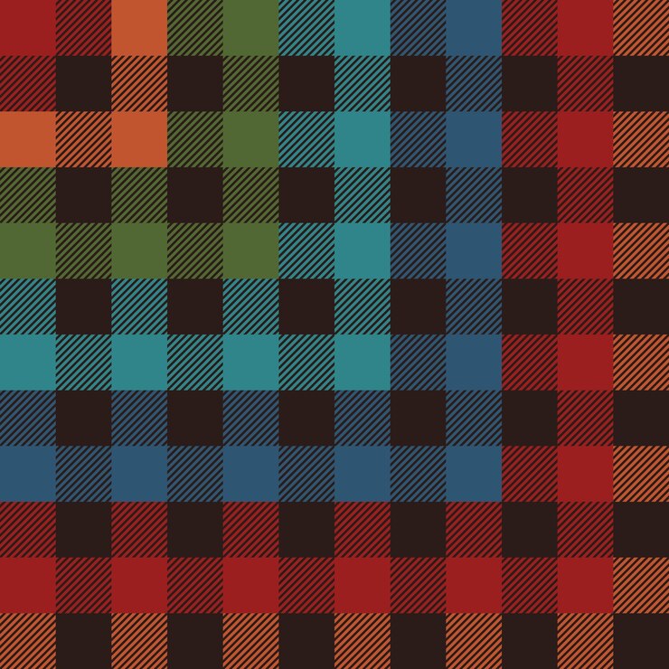Vector Gratis retro colour plaid background