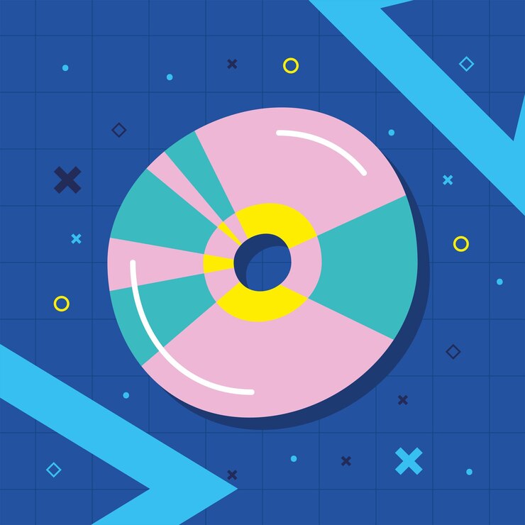 Vector Gratis retro compact disk