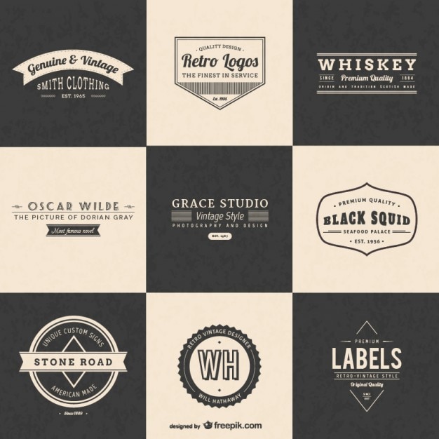 Vector Gratis retro insignia elements 