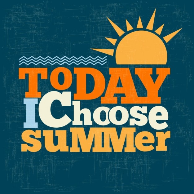 Vector Gratis retro lettering "today i choose summer" quote