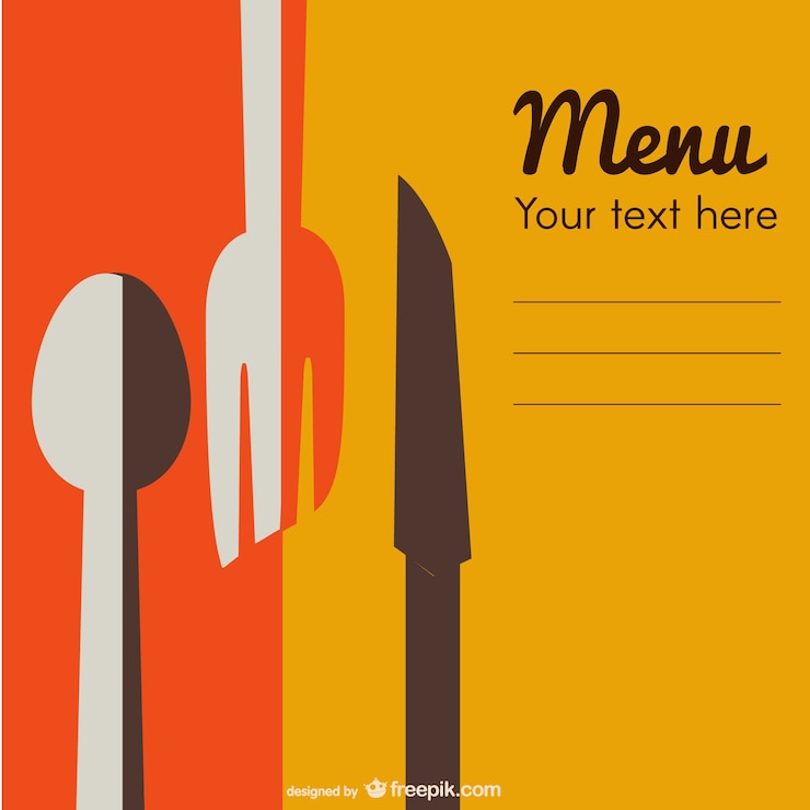 Vector Gratis retro restaurant menu template