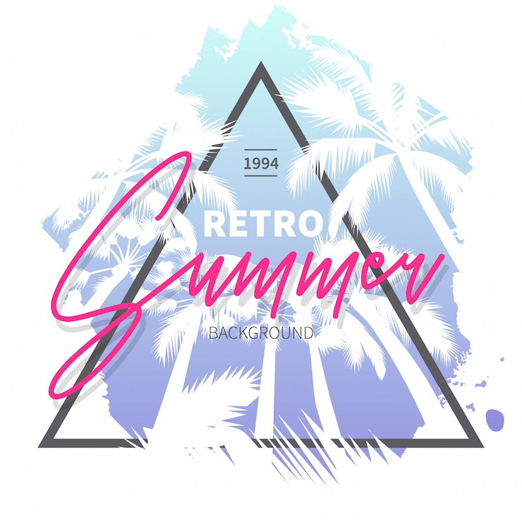 Vector Gratis retro summer background