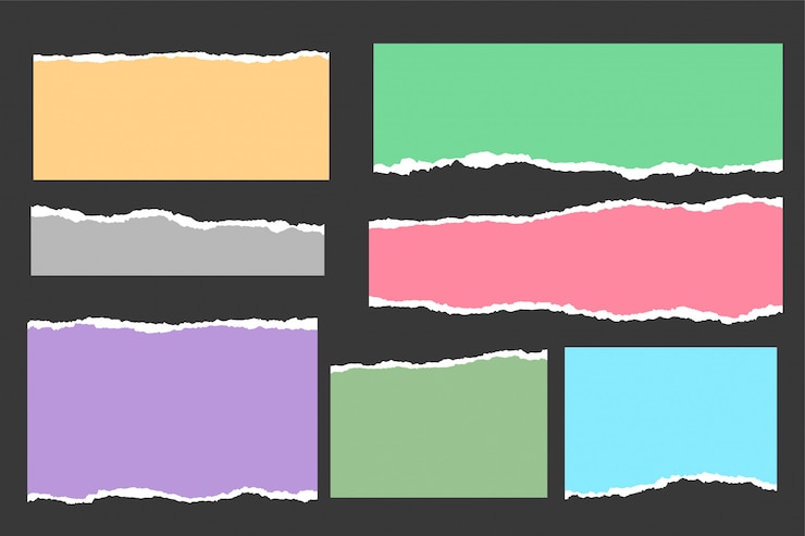 Vector Gratis ripped torn paper sheets collection