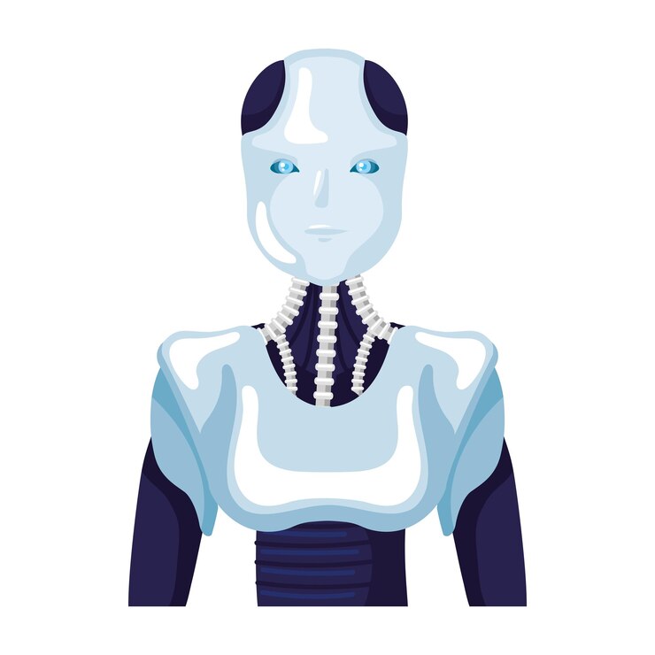 Vector Gratis robot ai technology front view