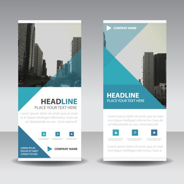 Roll up template with triangular geometric shapes
