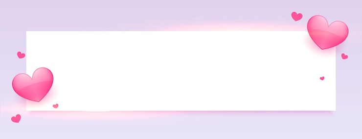 Vector Gratis romanitc love banner for valentines day with text space