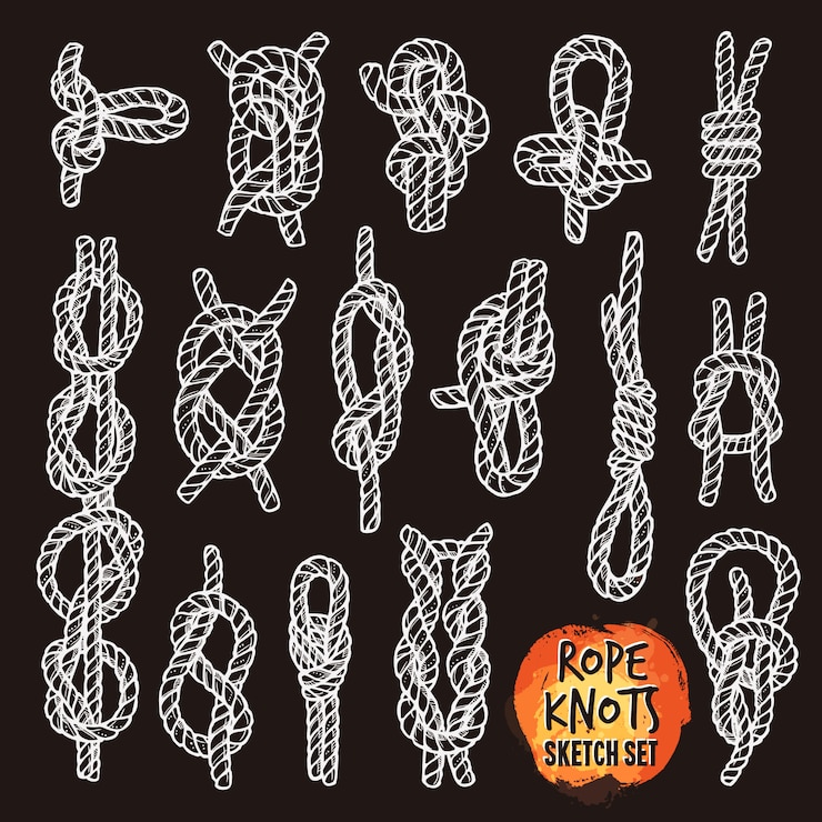 Vector Gratis rope knots collection