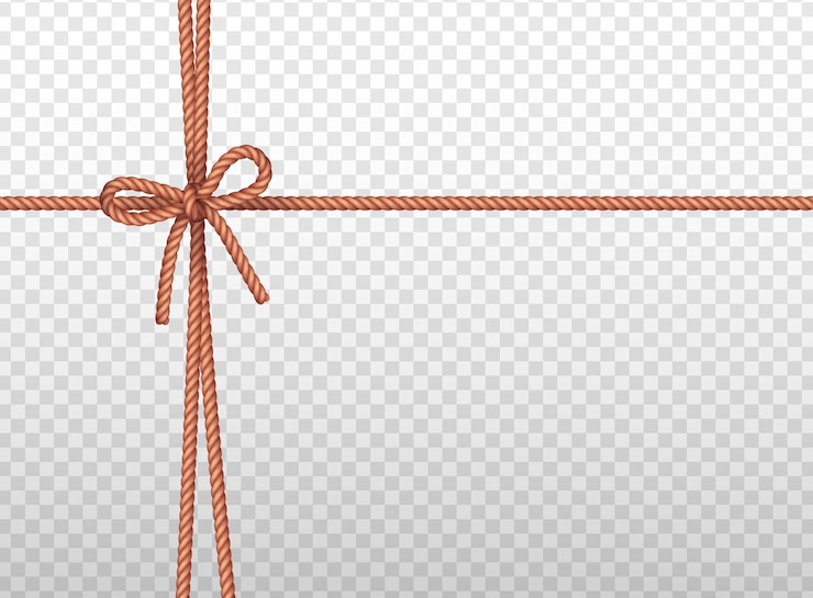 Vector Gratis rope knots realistic transparent
