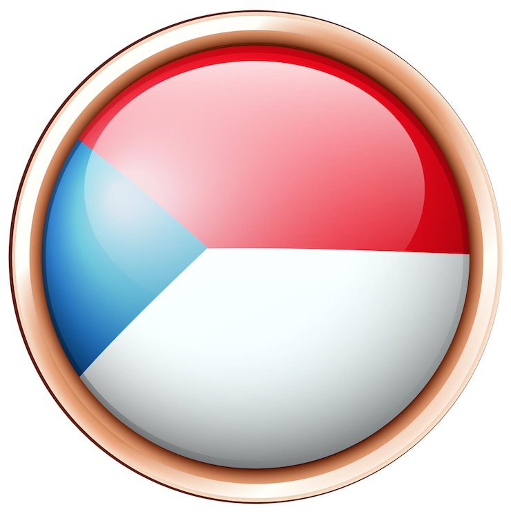 Vector Gratis round badge design for czech republic