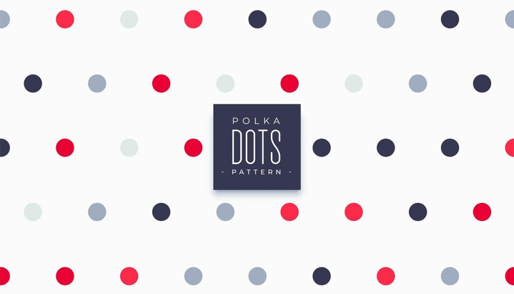 Vector Gratis round shape polka dotted abstract banner with repeat effect