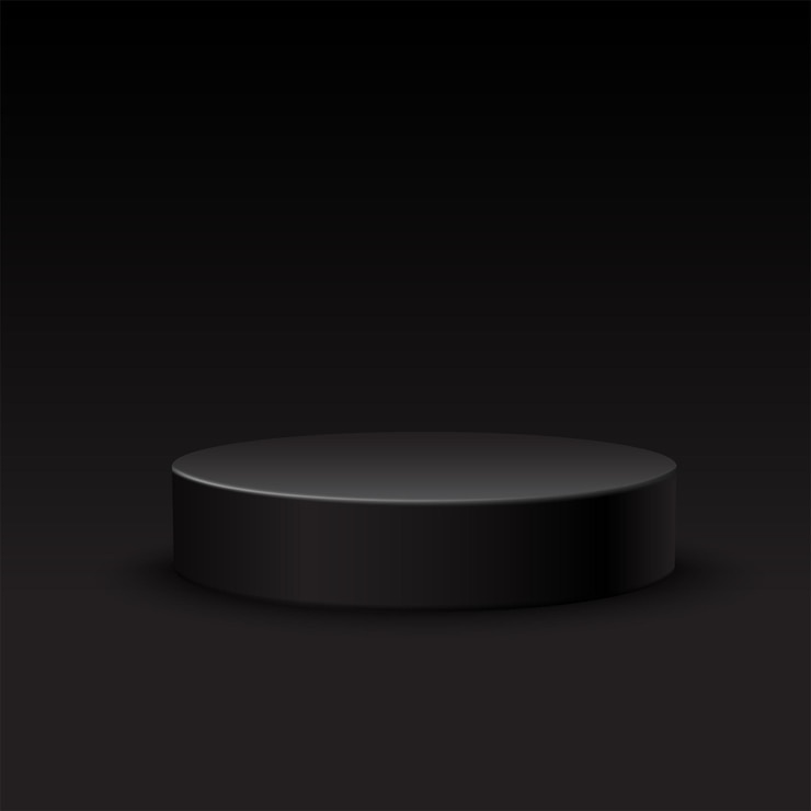 Vector Gratis round stage on black