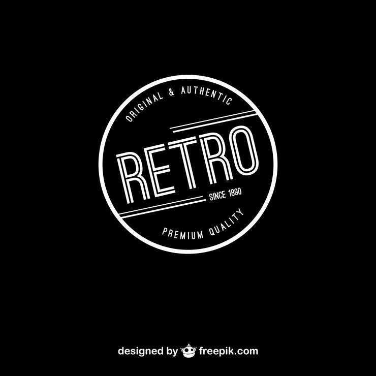 Vector Gratis rounded premium retro stamp