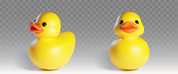 Vector Gratis rubber or plastic bath yellow duck toy