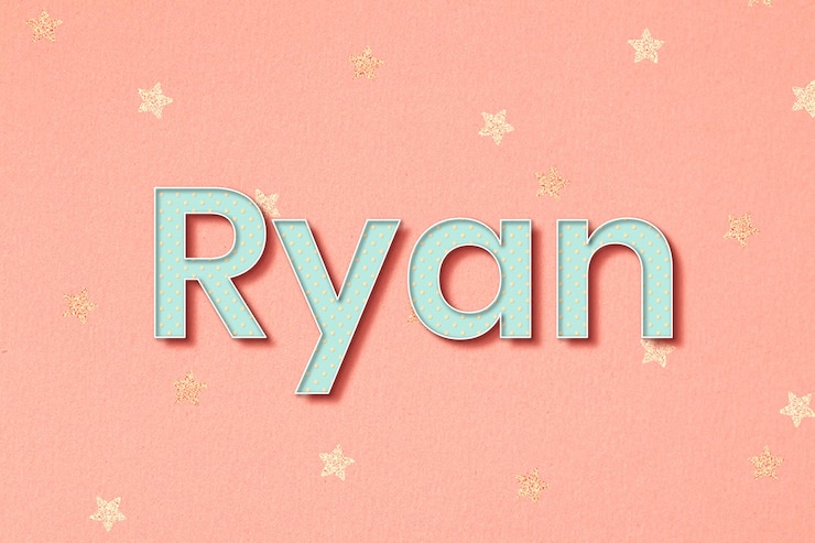 Vector Gratis ryan word art pastel typography