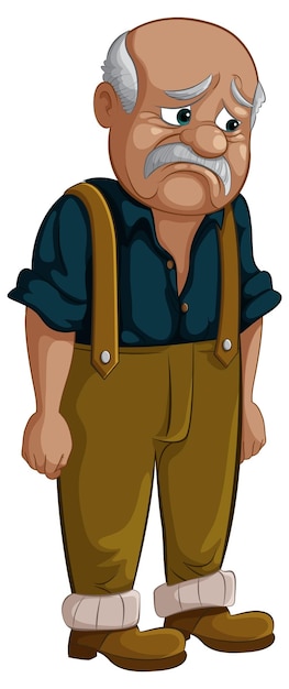 Sad Elderly Man Standing Alone