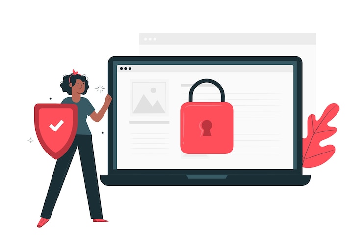 Vector Gratis safe concept illustration