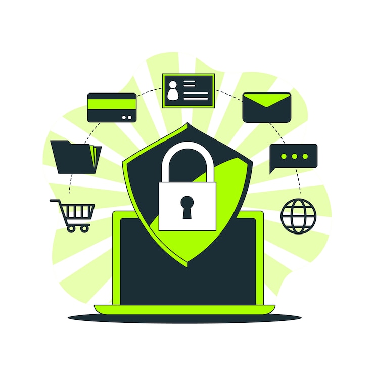 Vector Gratis safe concept illustration
