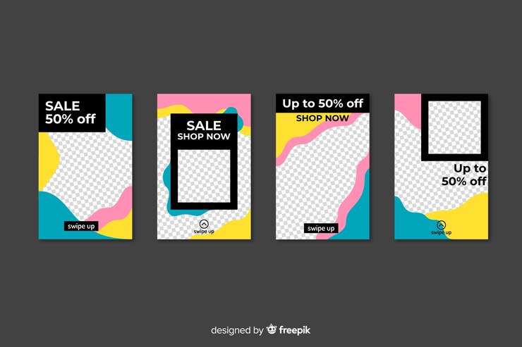 Vector Gratis sale instagram stories templates set