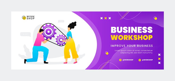 Vector Gratis sampul facebook lokakarya bisnis gradien