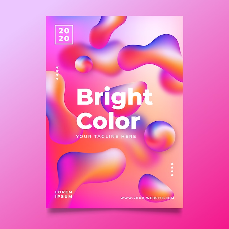 Vector Gratis sampul penuh warna abstrak