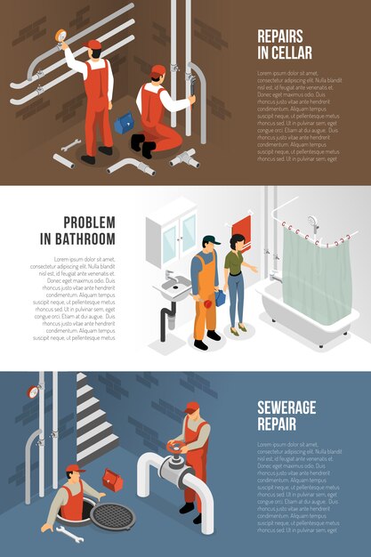sanitary technician banners collection