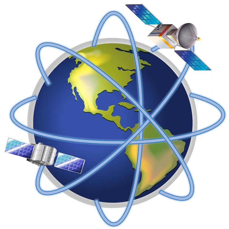 Vector Gratis satelit mengelilingi planet