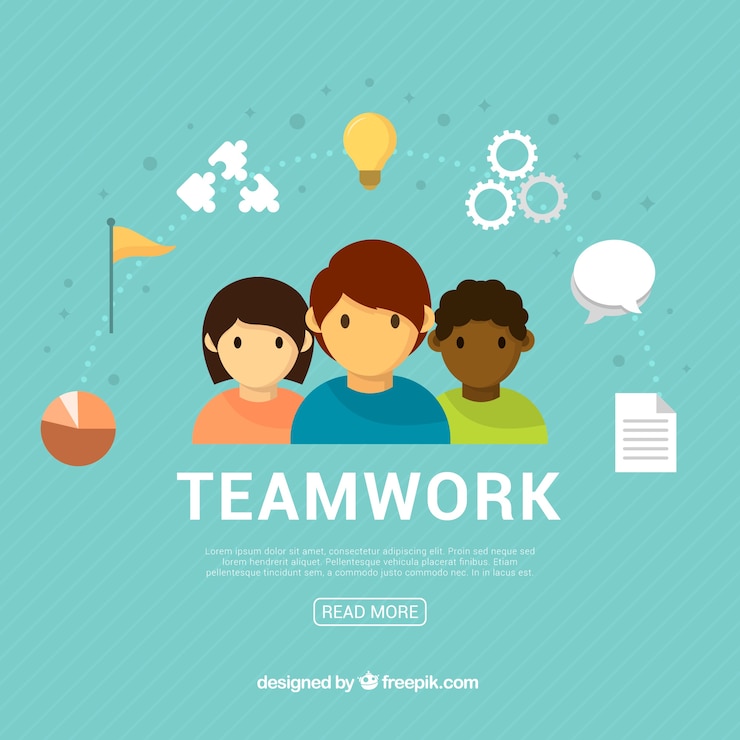 Vector Gratis scene about teamwork