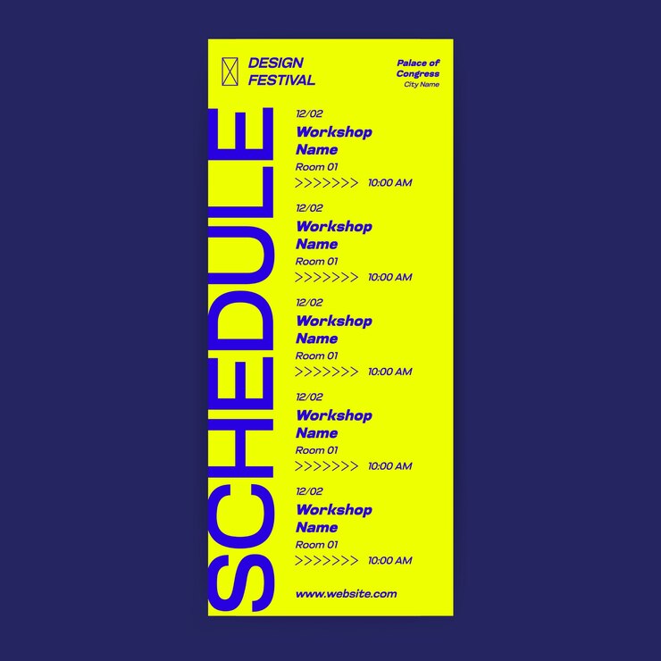Vector Gratis schedule of activities retractable banner templae