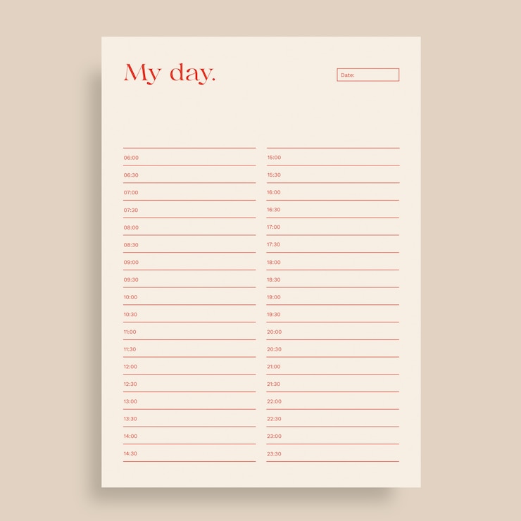 Vector Gratis schedule template design